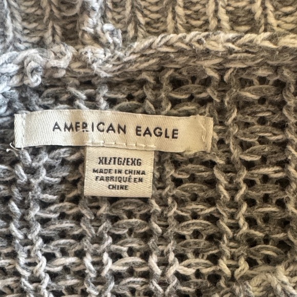 American Eagle Outfitters Oversized Gray and Black Sweater - Picture 3 of 3